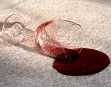 Spilled  wine